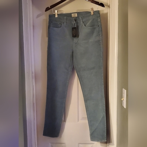 J. Crew Lookout High Rise Skinny Blue Cords - Picture 1 of 4